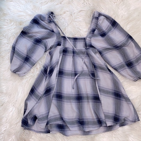 UO Urban Outfitters Lachlan flannel smocked dress in size small - Picture 8 of 9